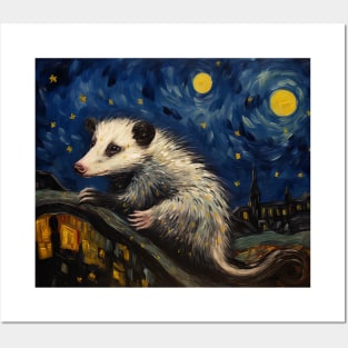 Starry Night: Opossum Version Posters and Art